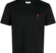 T-shirt noir cœur rouge