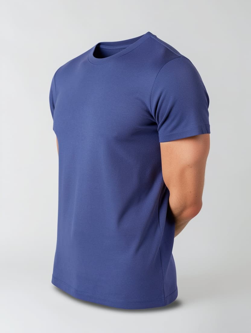 T-shirt quick-dry bleu — coupe ajustée, S à XL