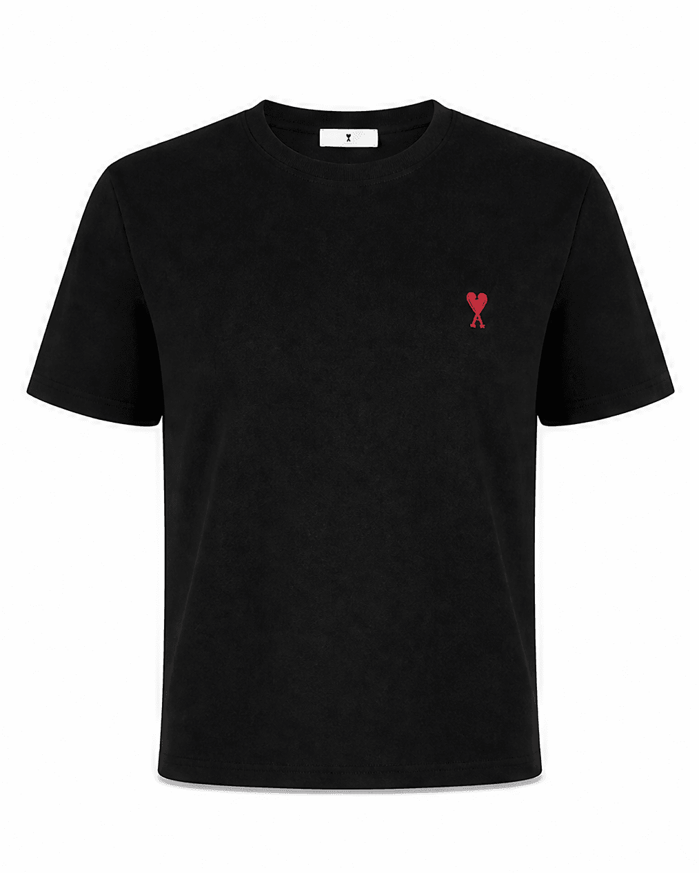 T-shirt noir cœur rouge